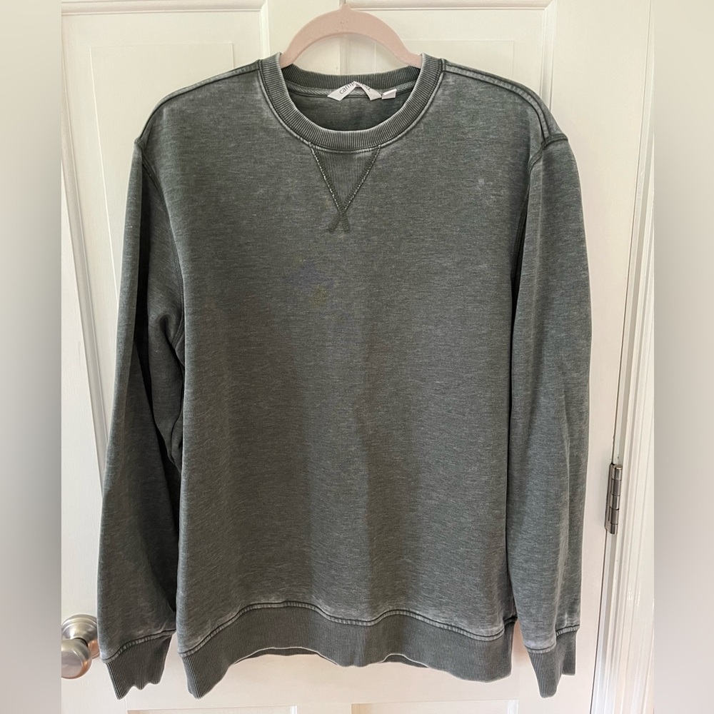 Camp David Green Weathered Look Crewneck Sweatshirt Sz Medium